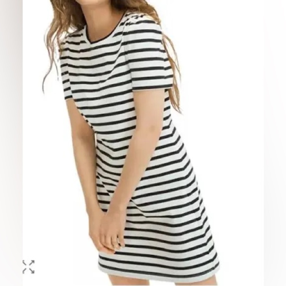 NWOT kate spade Navy and White Striped Short Sleeve Dress